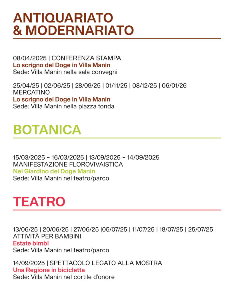 Calendario eventi sedi ERPAC - EVENTI