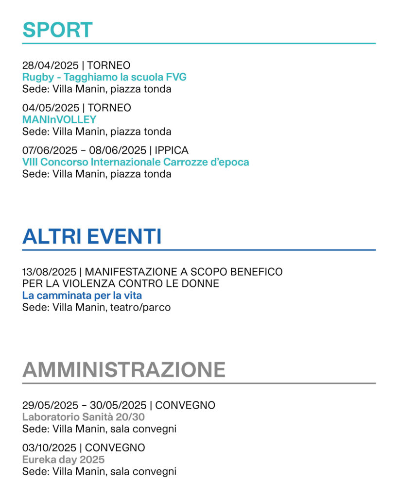 Calendario ERPAC 2025 eventi parte 2