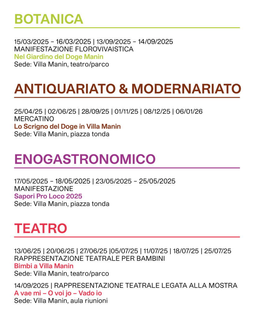 Calendario ERPAC 2025 eventi parte 1